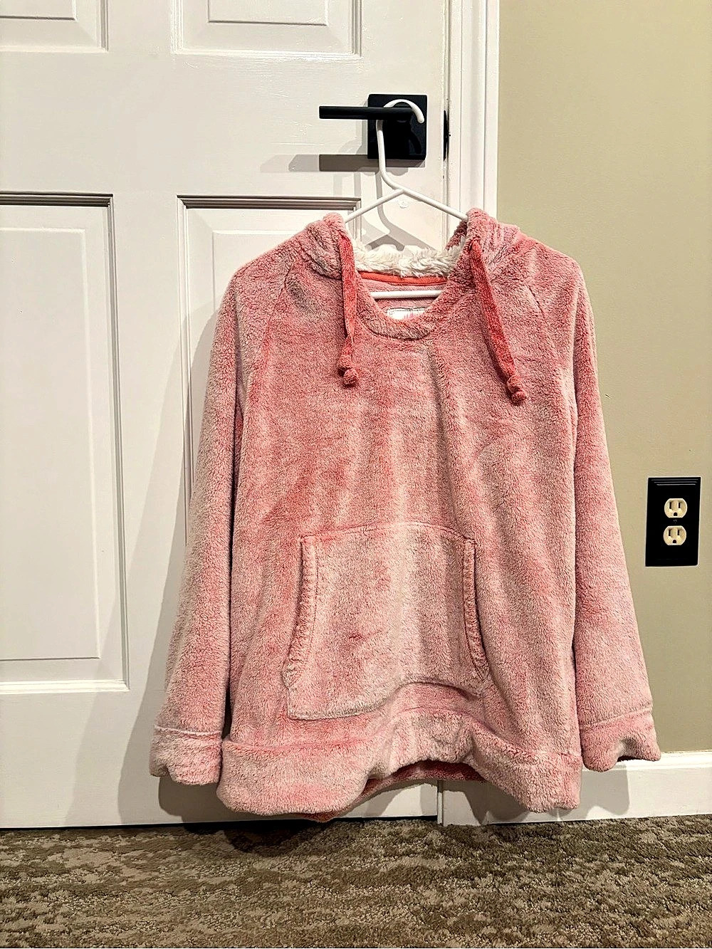 Members Mark Cozy Plush Pullover Plush Pullover Pink Large Like New